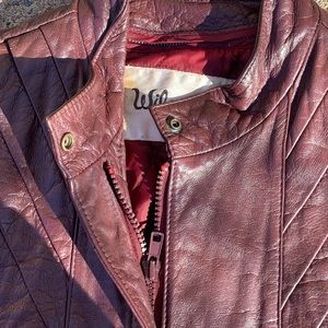 Vintage 💫 Wilsons Leather Burgundy Leather Jacket